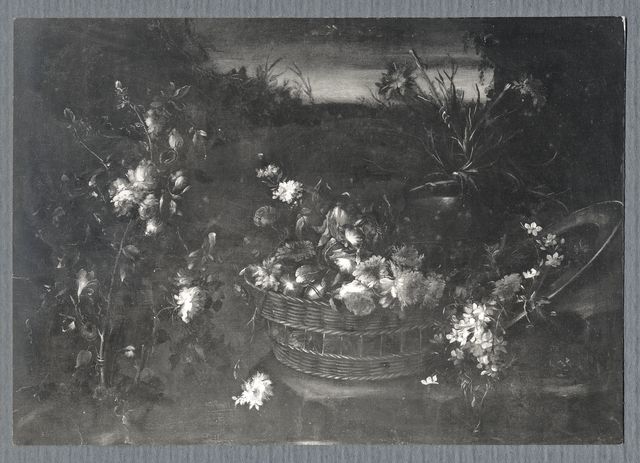 A. C. Cooper — Caffi Margherita - sec. XVII/ XVIII - Natura morta con cesto di fiori — insieme